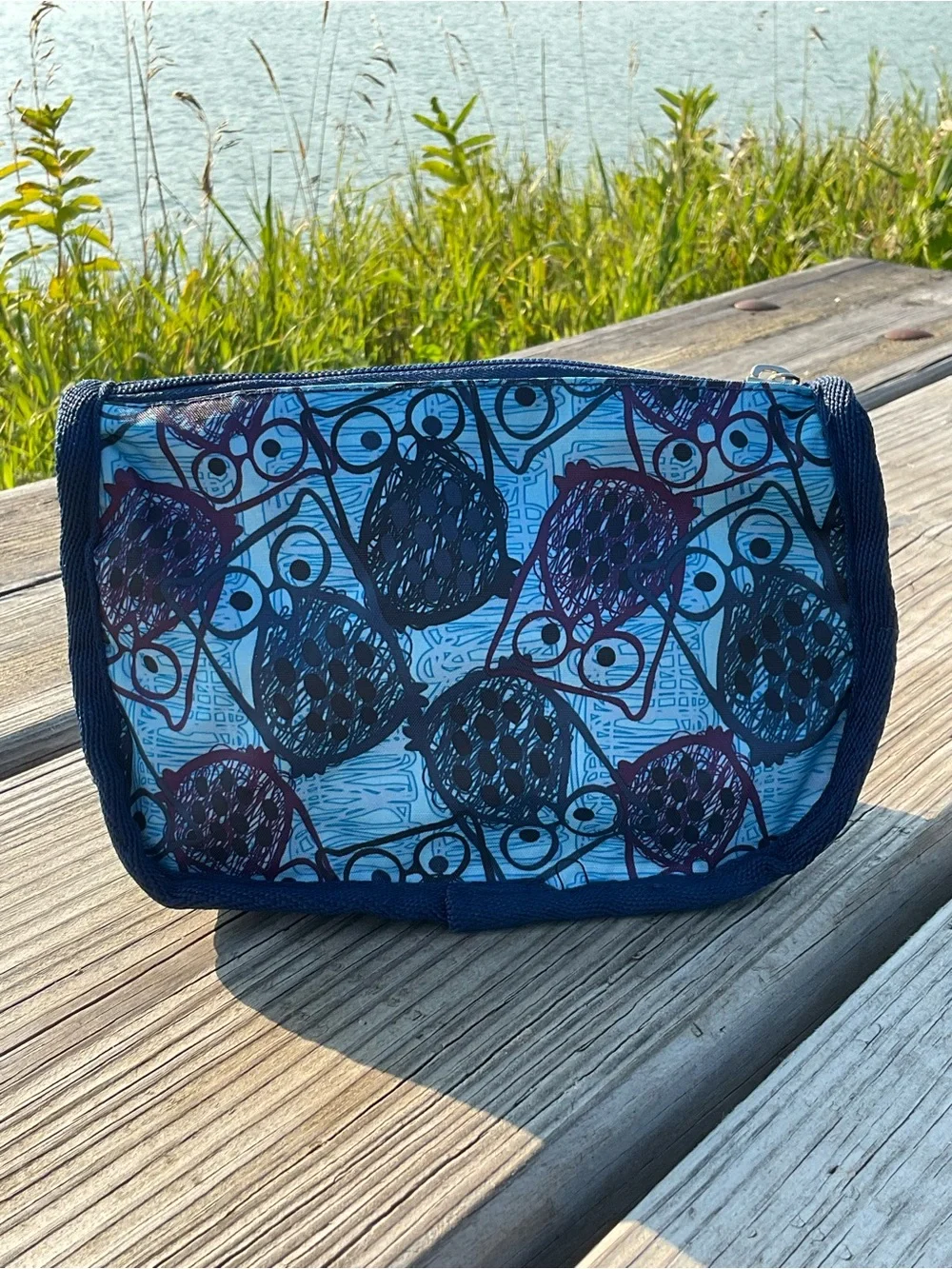 Cute Owl Cosmetic Toiletry Bag 2-Compartment Travel Organizer